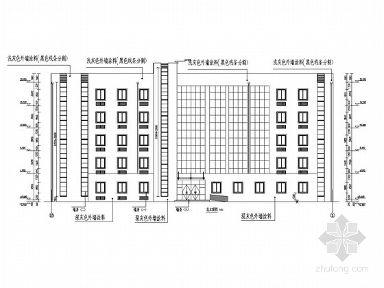 学院综合楼建筑图含报告厅资料下载-五层框架结构技师学院综合楼结构施工图（含建筑图）