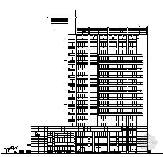 五十五层办公楼建筑施工图资料下载-某十五层某办公楼建筑施工图