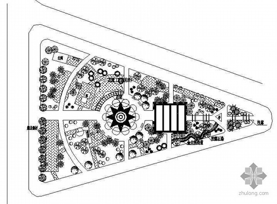 德国柏林三角公园资料下载-[辽宁]某市三角公园改造设计平面