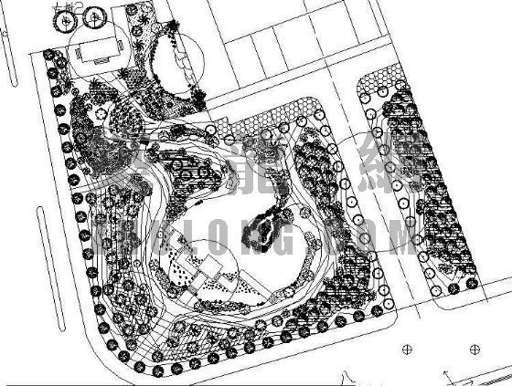 寺庙建筑资料下载-寺庙平面绿化图