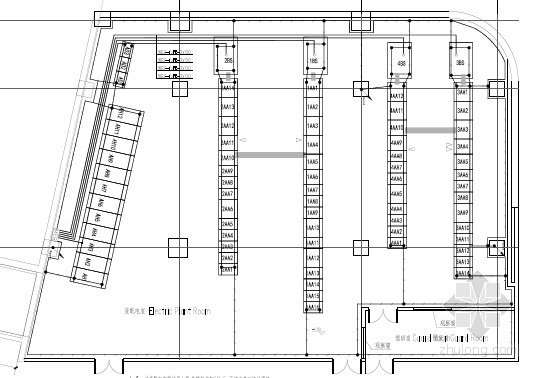 [山东]大型商业综合体强弱电施工图纸450张（甲级设计院）-变配电室配电平面图 