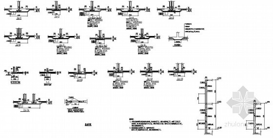 基础构造形式资料下载-[包头]住宅楼防水板加独立柱基础节点构造详图