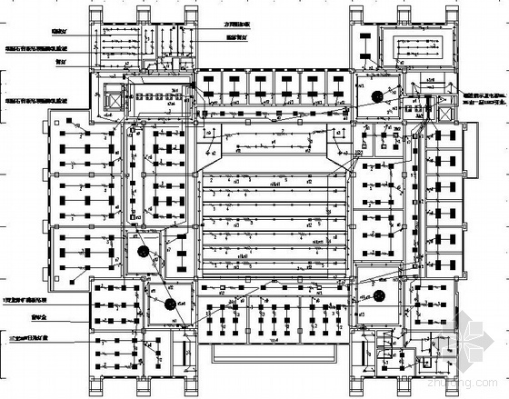 隧道施工临时用电平面图资料下载-某法院装修工程强电平面图