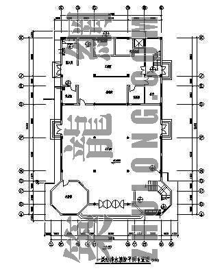 一层食堂建筑平面图资料下载-某中学的学生综合食堂给排水平面图