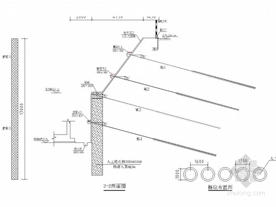 贵州锚杆格构梁支护资料下载-[山东]深基坑格构梁结合桩锚支护施工图