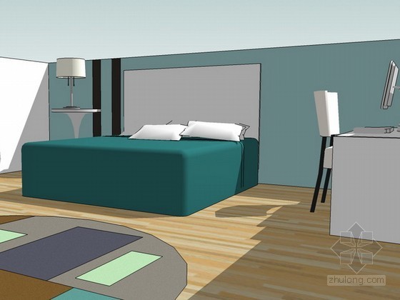 现代简约室内家居设计方案sketchup模型 
