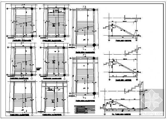 体育馆建筑构造详图资料下载-某体育馆楼梯节点构造详图