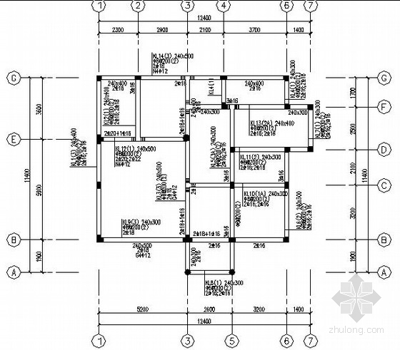 二三层框架结构施工图资料下载-某三层框架结构别墅结构施工图