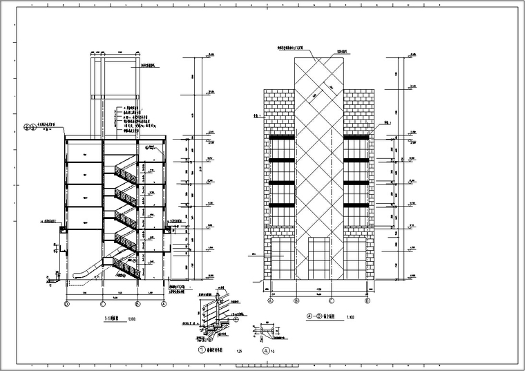 5套商业综合建筑设计方案初设图CAD-4