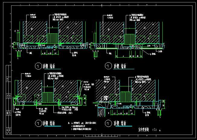 吊顶反向支撑CAD资料下载-吊顶变形缝CAD施工图