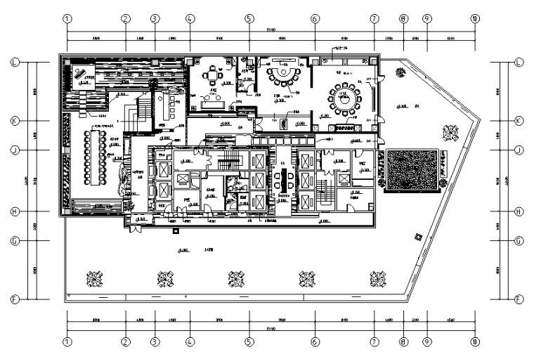 中式茶会所空间设计资料下载-[内蒙古]金融广场中式茶会所室内设计施工图（附效果图）