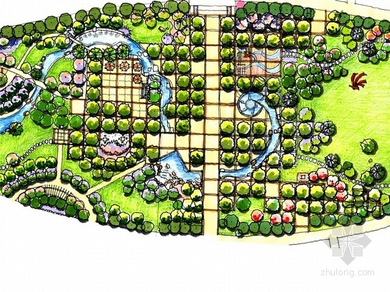 盖提底层中心花园资料下载-[广东]城市中心花园扩初景观图册