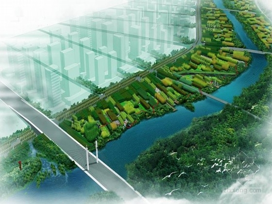 义乌滨江绿地资料下载-[义乌]滨江原生态线型绿地景观设计方案（北京著名公司）
