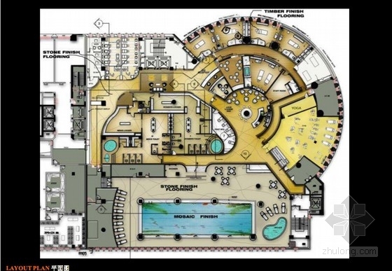 现代风格室内方案资料下载-[天津]滨海新区五星级酒店现代风格中餐厅开放区室内装饰设计方案