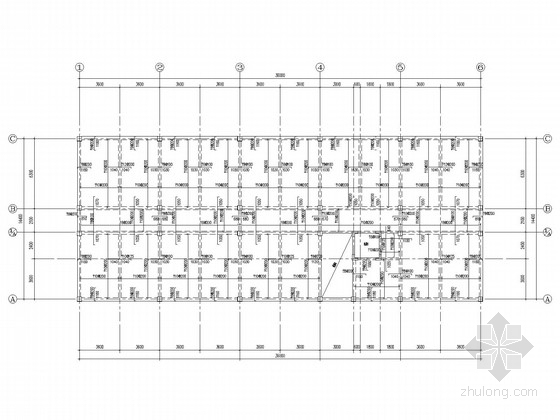 哈尔滨办公建筑cad资料下载-[哈尔滨]四层框架办公楼、厂房结构施工图