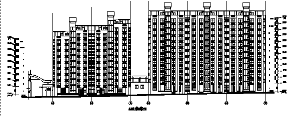 塔式高层cad资料下载-高层塔式框剪结构商住楼建筑图