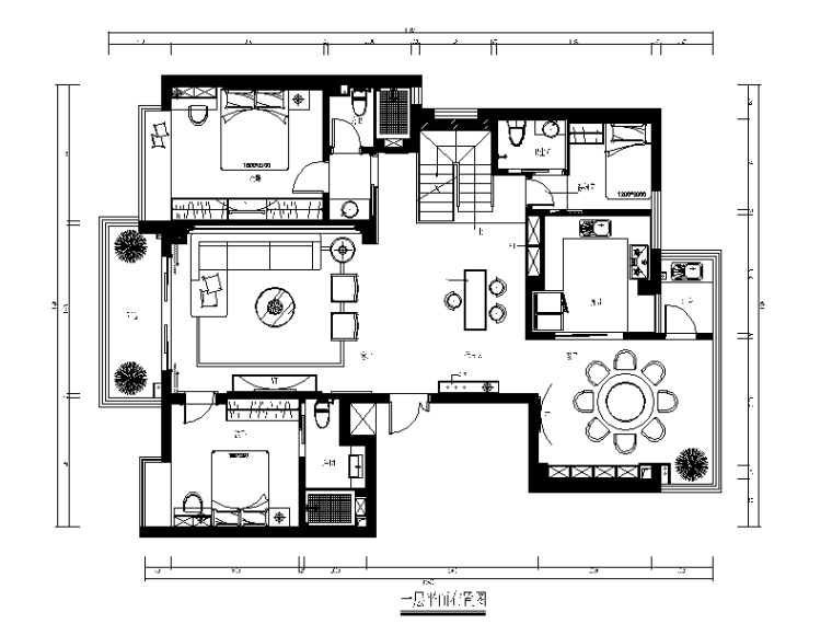 复式楼建筑结构图纸资料下载-[福建]整套现代风格复式楼设计CAD施工图（含效果图）
