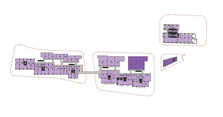 [广东]超高层幕墙立面多业态城市综合体建筑设计方案文本-超高层幕墙立面多业态城市综合体建筑平面图