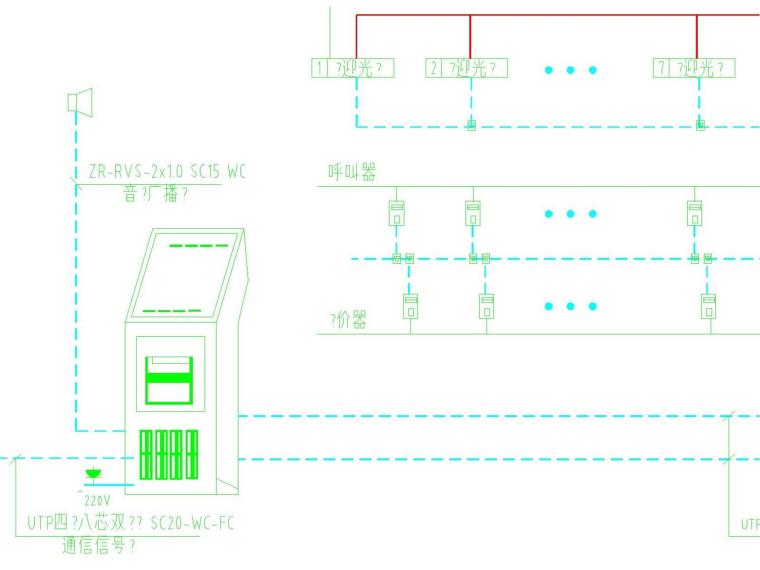 [河北]大型商业大厦电气施工图-银行排队叫号系统示意图.jpg