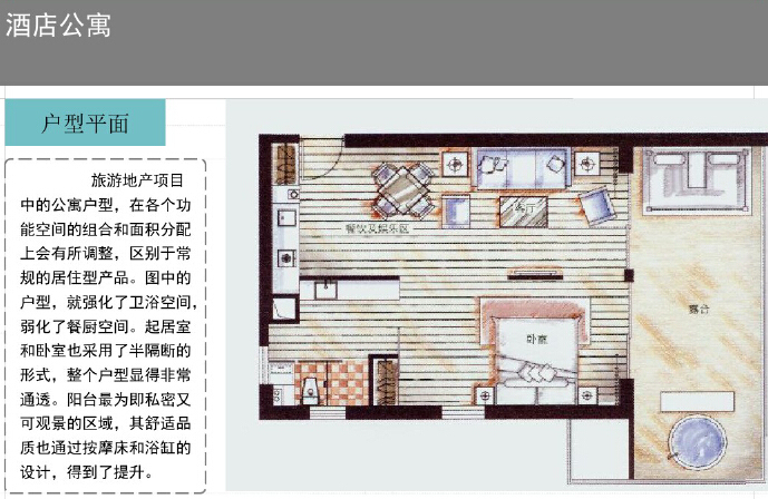 房地产中小户型精细化设计解读（图文丰富）-酒店公寓户型平面