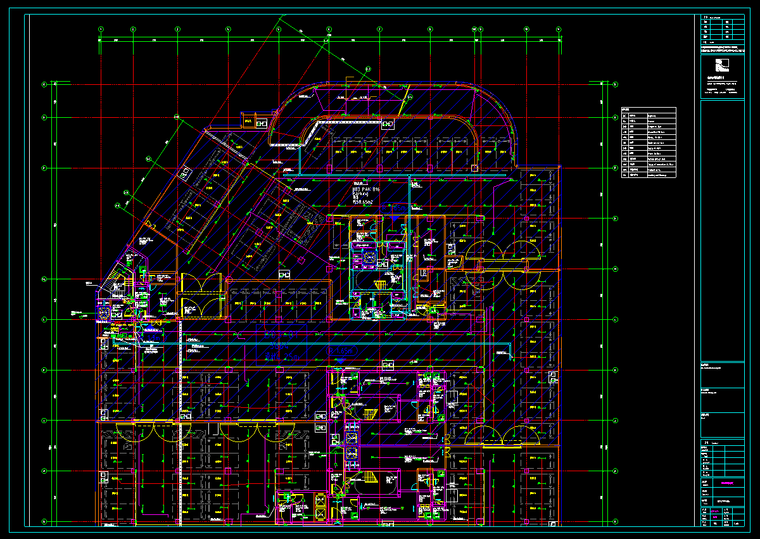 海南省国际大型综合医院施工图（电气、给排水、暖通）-地下照明平面
