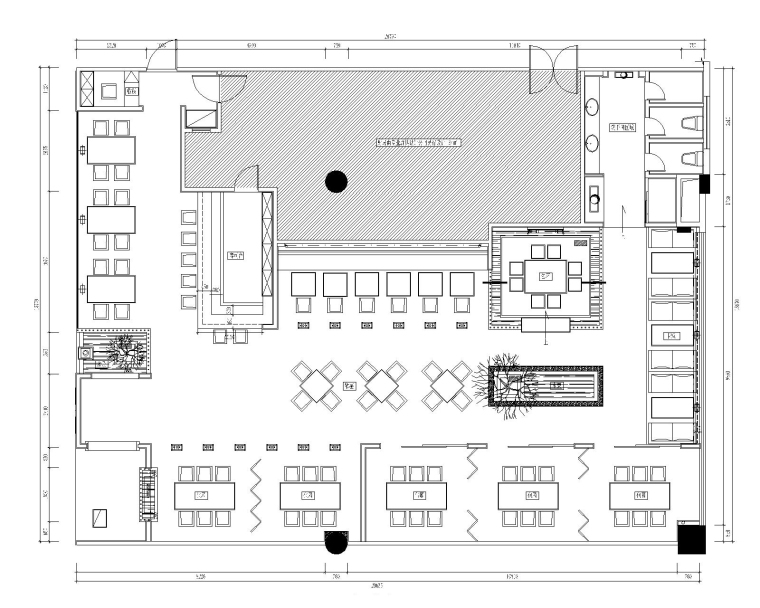 现代简约风格日式资料下载-现代简约风格日式料理餐厅装修施工图（附实景图）