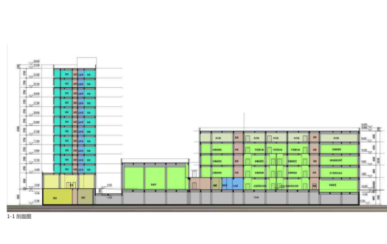 吉林省委党校建筑设计方案文本-剖面图