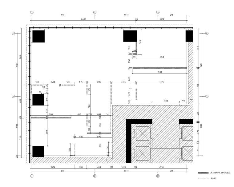 现代295㎡--品质办公户型样板间施工图+效果图-砌造定位图