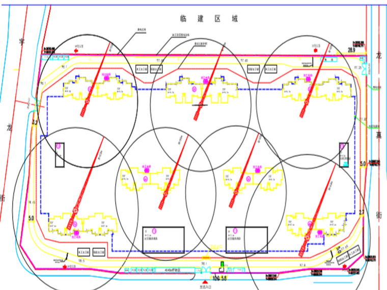 施工平面布置设计图资料下载-棚户区改造项目平面布置图（各阶段CAD）