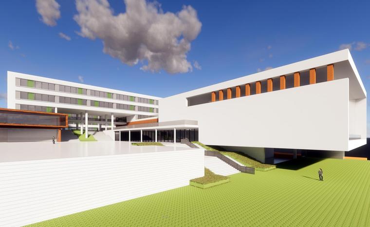 小学校设计su资料下载-[山东]青岛虎山路二小学校建筑模型设计（2018年）
