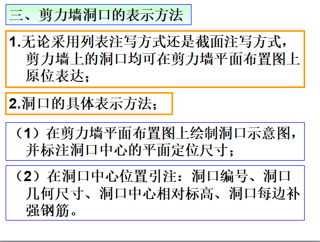 钢筋砼剪力墙平法施工图的识读-剪力墙洞口表示方式