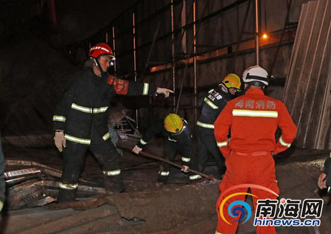 海口装修施工资料下载-海口坍塌案：夜间违规施工酿惨案，6名负责人被警方控制！