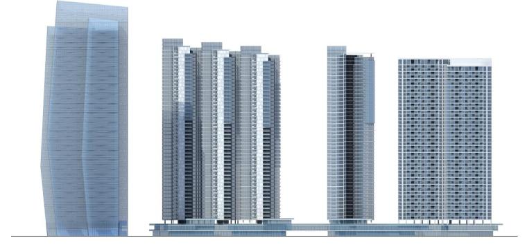 [广东]超高层幕墙立面多业态城市综合体建筑设计方案文本-超高层幕墙立面多业态城市综合体建筑立面图