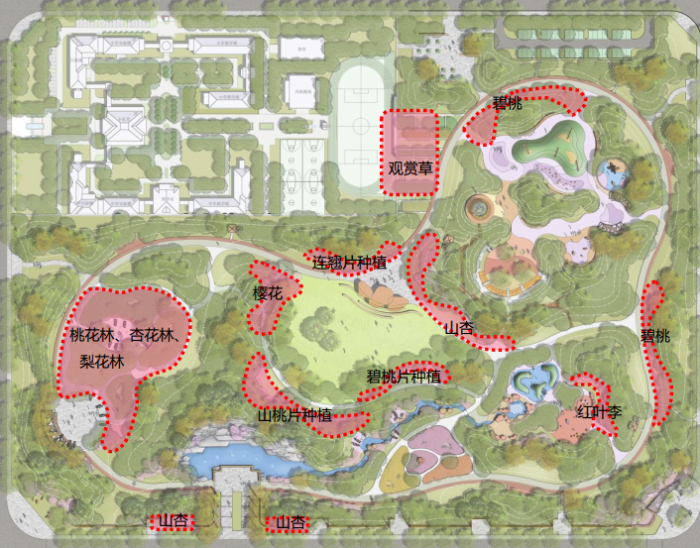 [河北]“森林王国“儿童公园景观设计方案-植物设计