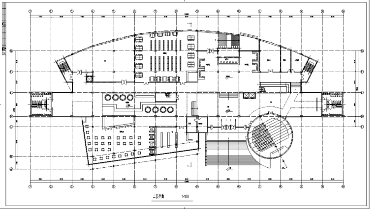 五层图书馆施工图纸资料下载-长126米宽47.7米五层学校图书馆设计图（带外观效果)