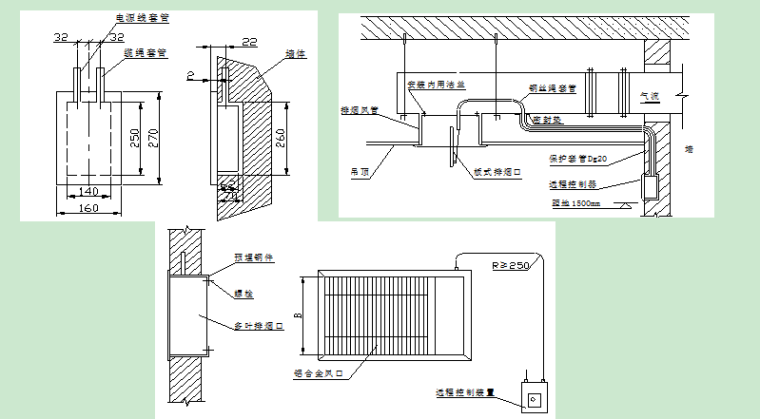 人民医院施工组织设计-排烟防火阀、排烟口安装
