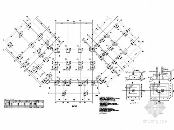 饭店框架结构建筑施工图资料下载-三层框架结构京都饭店结构施工图