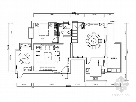 厦门室内设计效果图资料下载-[原创]厦门新中式复式室内施工图（含效果图）