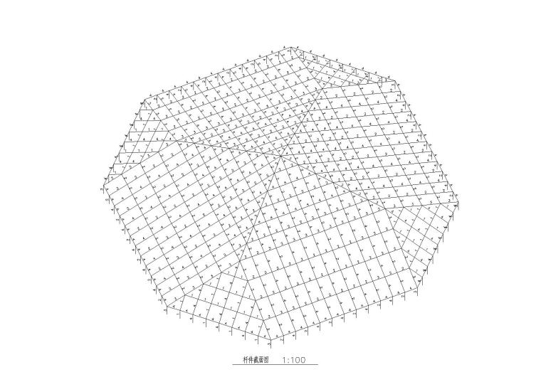 [沈阳]天棚钢结构工程施工图（CAD、30张）-杆件截面图