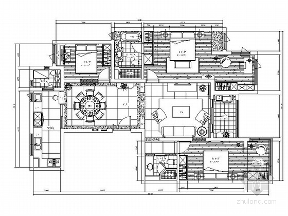 2013欧式装修效果图资料下载-[上海]优雅欧式风格三居室装修施工图（含效果图）