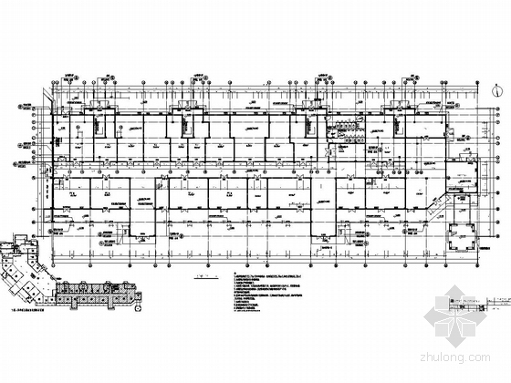 7600平六层底部两层商业网点住宅结构施工图（含建筑图）-一层平面图