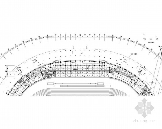[西藏]群众文化体育中心体育场电气全套施工图（甲级院设计）-消防平面图(局部) 