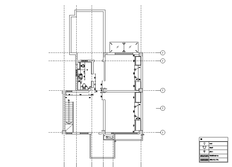 [云南]大理王宫别院上叠户型设计施工图（附效果图）-隔墙点位图