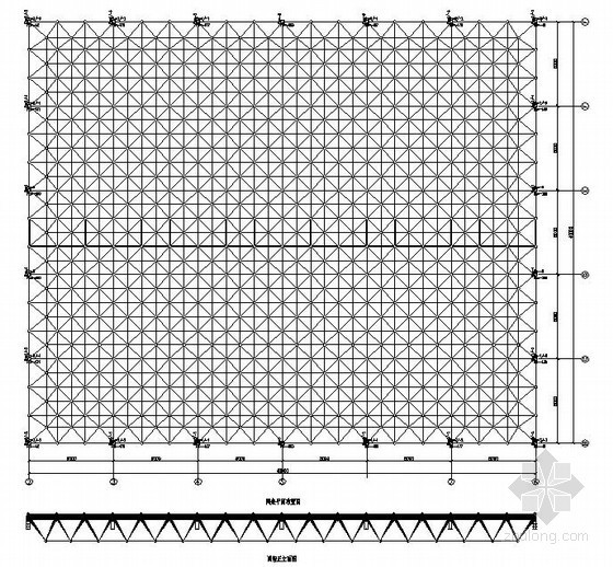 体育馆屋面网架施工方案资料下载-[南京]体育馆大型网架结构屋面结构施工图