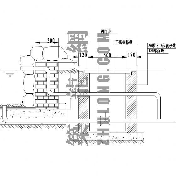 美国岩石溪流住宅资料下载-溪流景观施工详图