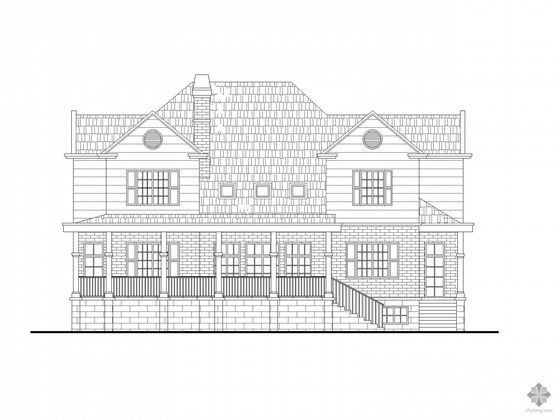 四坡屋顶别墅资料下载-两套两层坡屋顶别墅CAD方案扩初图(带效果图)
