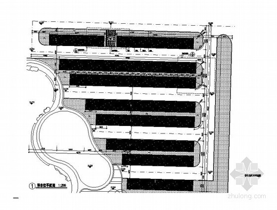 生态停车场平面布置图资料下载-公园附属停车场施工图