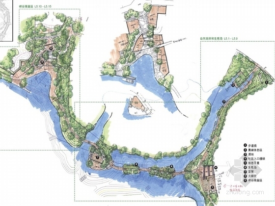 步道详细施工图资料下载-[成都]湖滨公园及游船码头及周边地块别墅区景观详细设计方案（手绘）