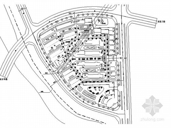 居住区规划方案图资料下载-[六安]某开发区移民中心居住区规划方案图