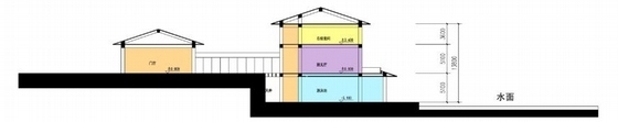 [江西]新中式四坡顶滨水园林式接待中心建筑设计方案文本-新中式四坡顶滨水园林式接待中心建筑剖面图